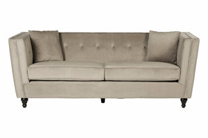 Ferris 3 Seat Mink Velvet Sofa