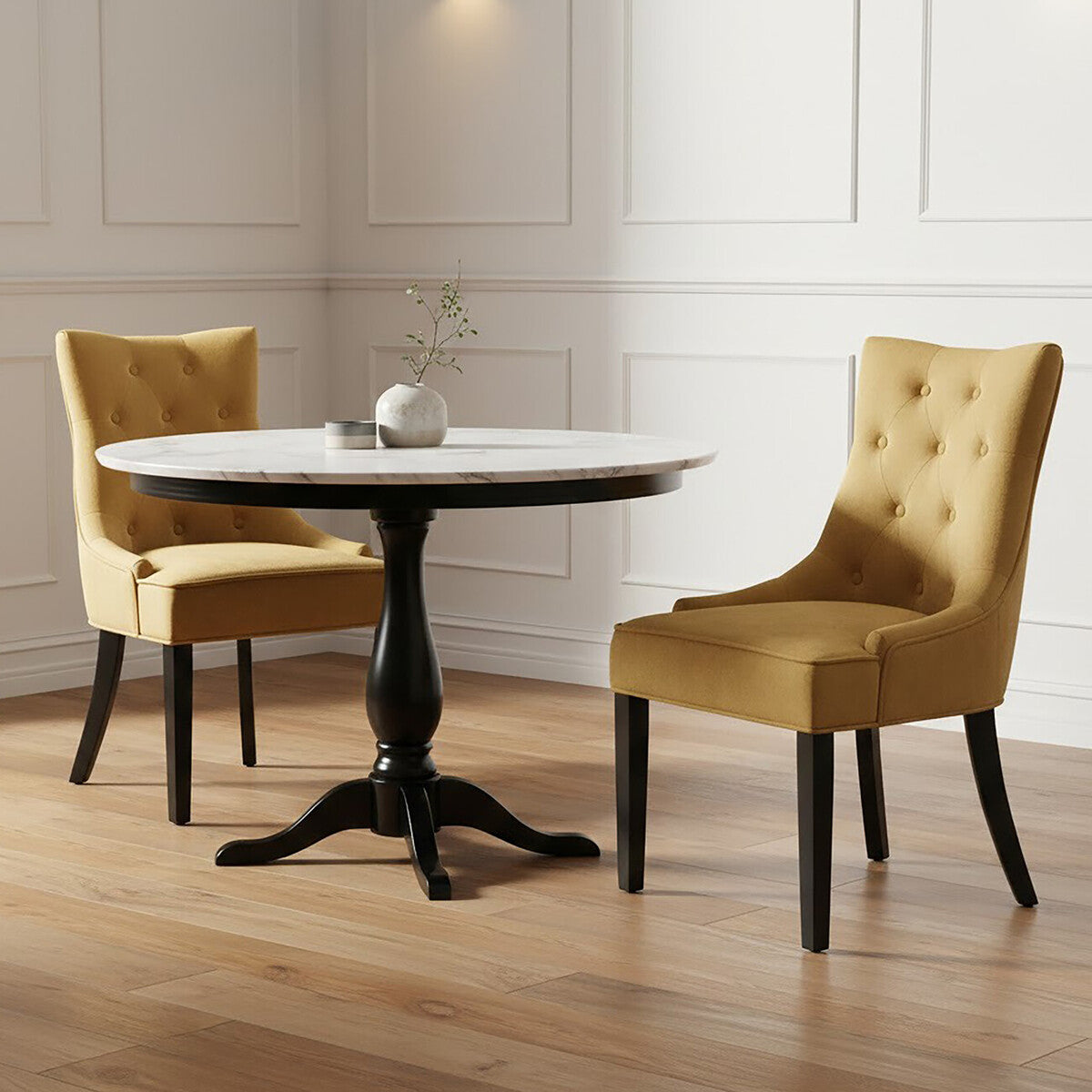 Daxton Ochre Velvet Dining Chair - image 5