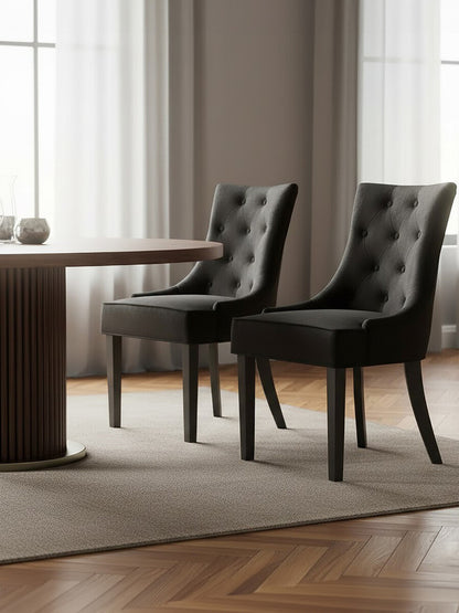Daxton Black Velvet Dining Chair