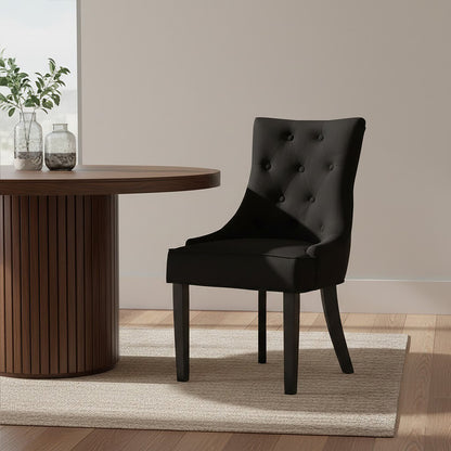 Daxton Black Velvet Dining Chair