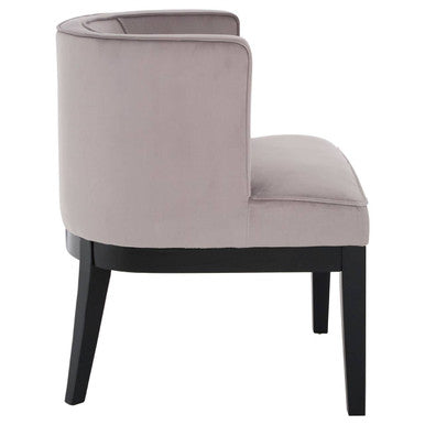 Daxton Light Grey Velvet Rounded Chair