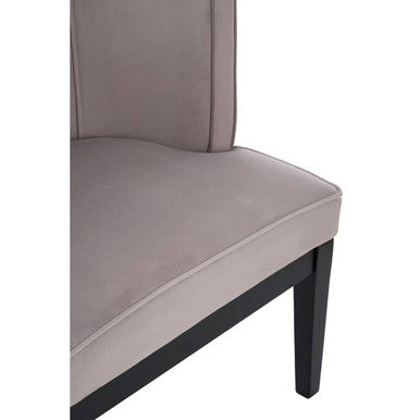 Daxton Light Grey Velvet Rounded Chair