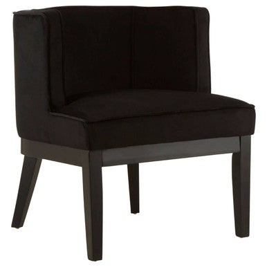 Daxton Black Velvet Rounded Chair