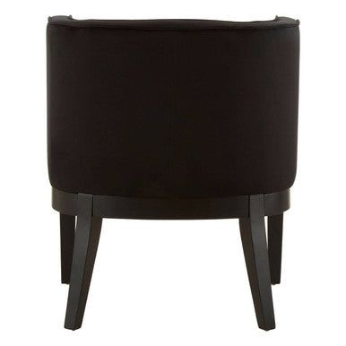 Daxton Black Velvet Curved Back Chair - image 5