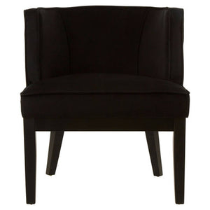 Daxton Black Velvet Curved Back Chair