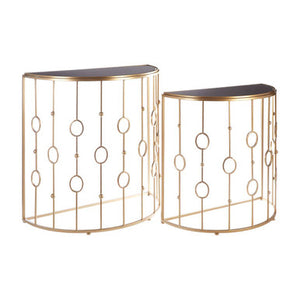 Faiza Set of 2 Art Deco Console Tables
