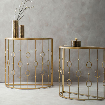 Faiza Set of 2 Art Deco Console Tables
