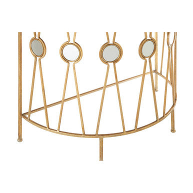 Set of 2 Black Glass Tops Console Tables with Gold Finish Cross Frame, Faiza