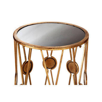 Faiza Set Of 2 Cross Design Rounded Tables