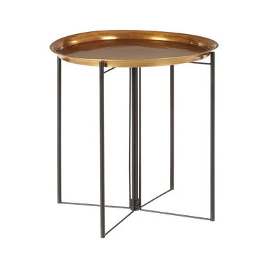 Hege Large Brass And Black Finish Side Table