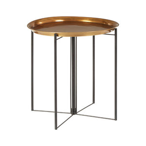 Hege Large Brass And Black Finish Side Table