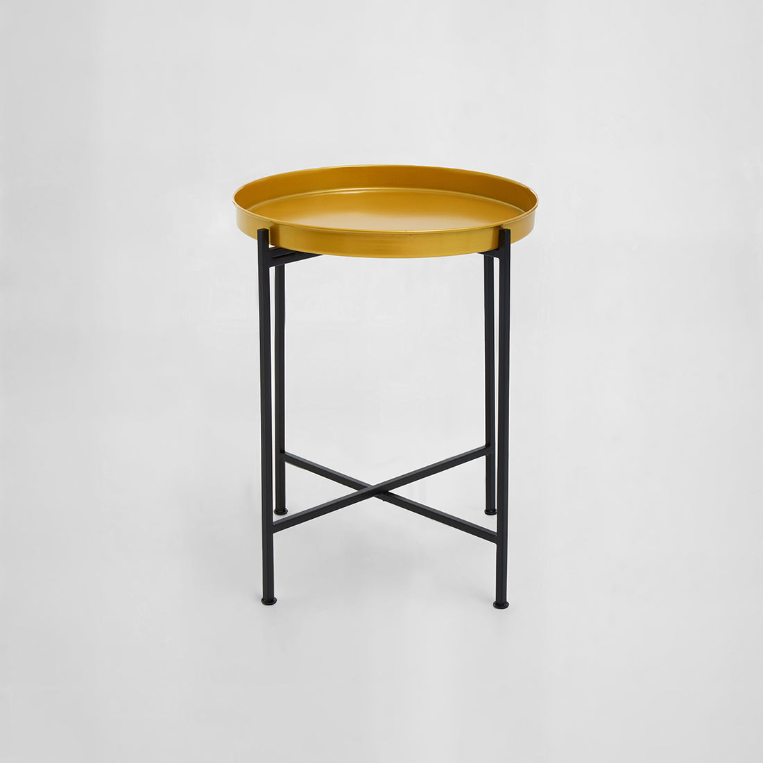Hege Small Brass And Black Finish Side Table