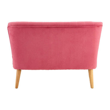 Mia 2 Seat Pink Velvet Kids Sofa