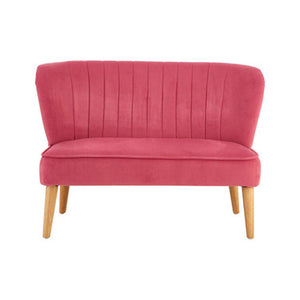 Mia 2 Seat Pink Velvet Kids Sofa