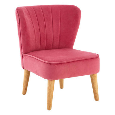 Mia Pink Velvet Kids Chair