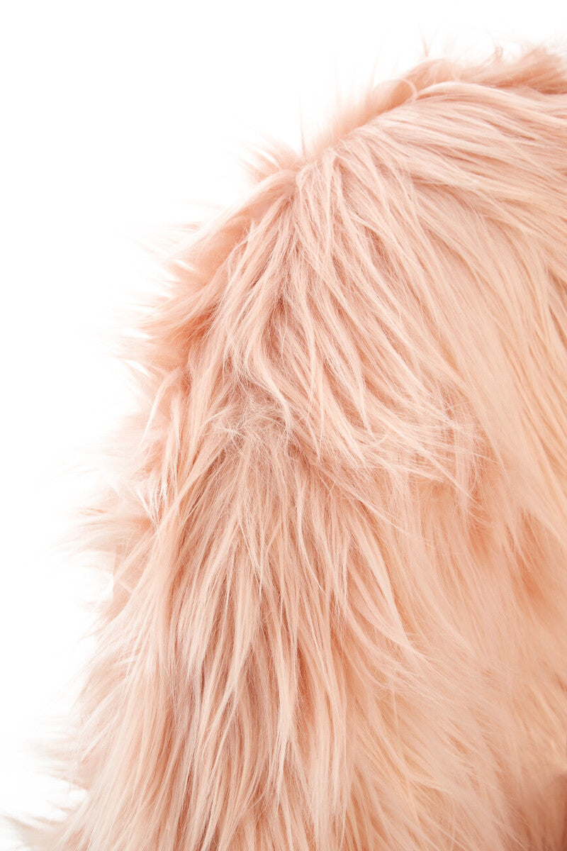 Kids Pink Faux Fur Chair