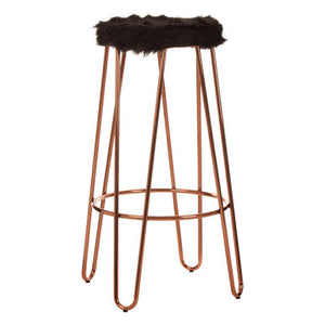 District Faux Fur Hairpin Stool