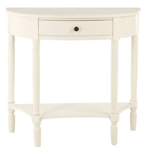 Heritage One Drawer Antique White Console Table
