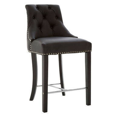 Regents Park Black Faux Leather Bar Chair