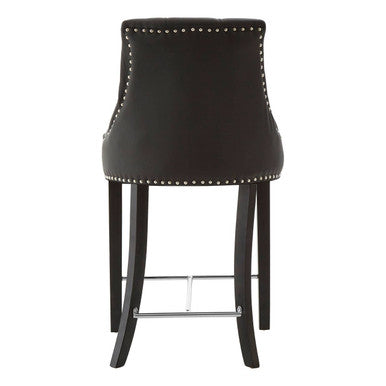 Regents Park Black Faux Leather Bar Chair