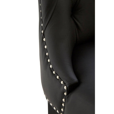 Regents Park Black Faux Leather Bar Chair