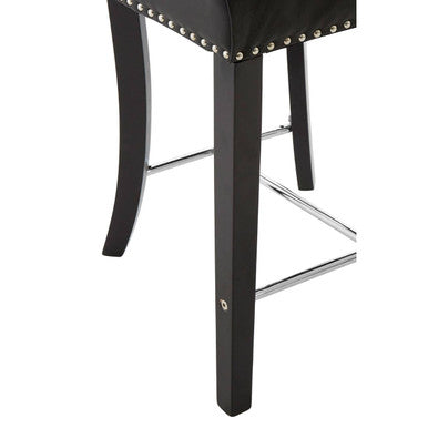 Regents Park Black Faux Leather Bar Chair
