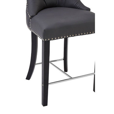 Regents Park Grey Faux Leather Bar Chair