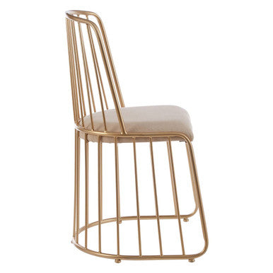 Lexi Chair With White Linen Seat