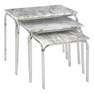 Fulton Nest Of 3 Tables With Chrome Base