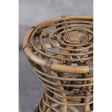 Maka Grey Natural Rattan Stool - image 5