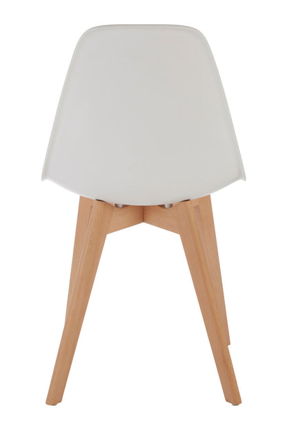 Stockholm White Chair With Beech Wood Legs