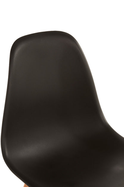 Stockholm Black Chair With Beech Wood Legs