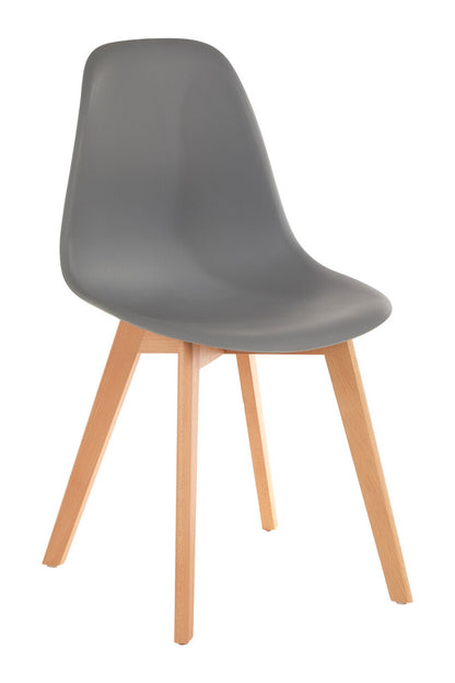 Stockholm Grey Chair With Beechwood Legs - Image 2