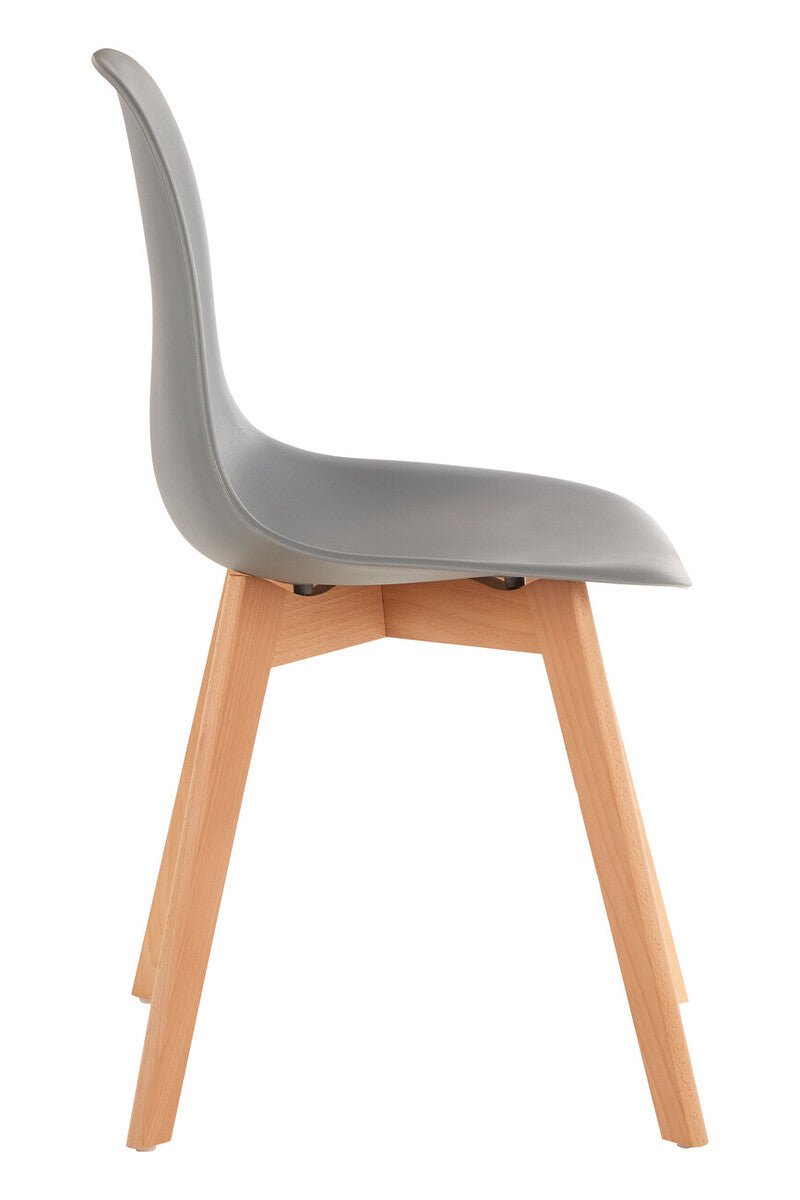 Stockholm Grey Chair With Beechwood Legs - Image 3
