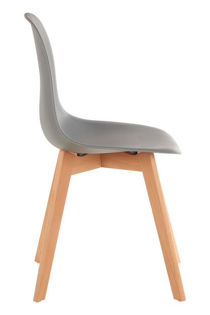 Stockholm Grey Chair With Beechwood Legs - Image 3
