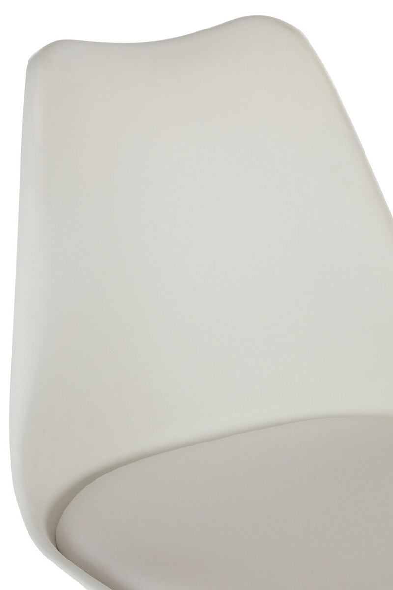 Stockholm White Chair With Cushion And Beech Wood Legs - Image 5