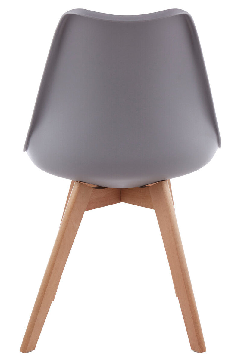 Stockholm Grey Chair With Cushion And Beech Wood Legs - Image 4