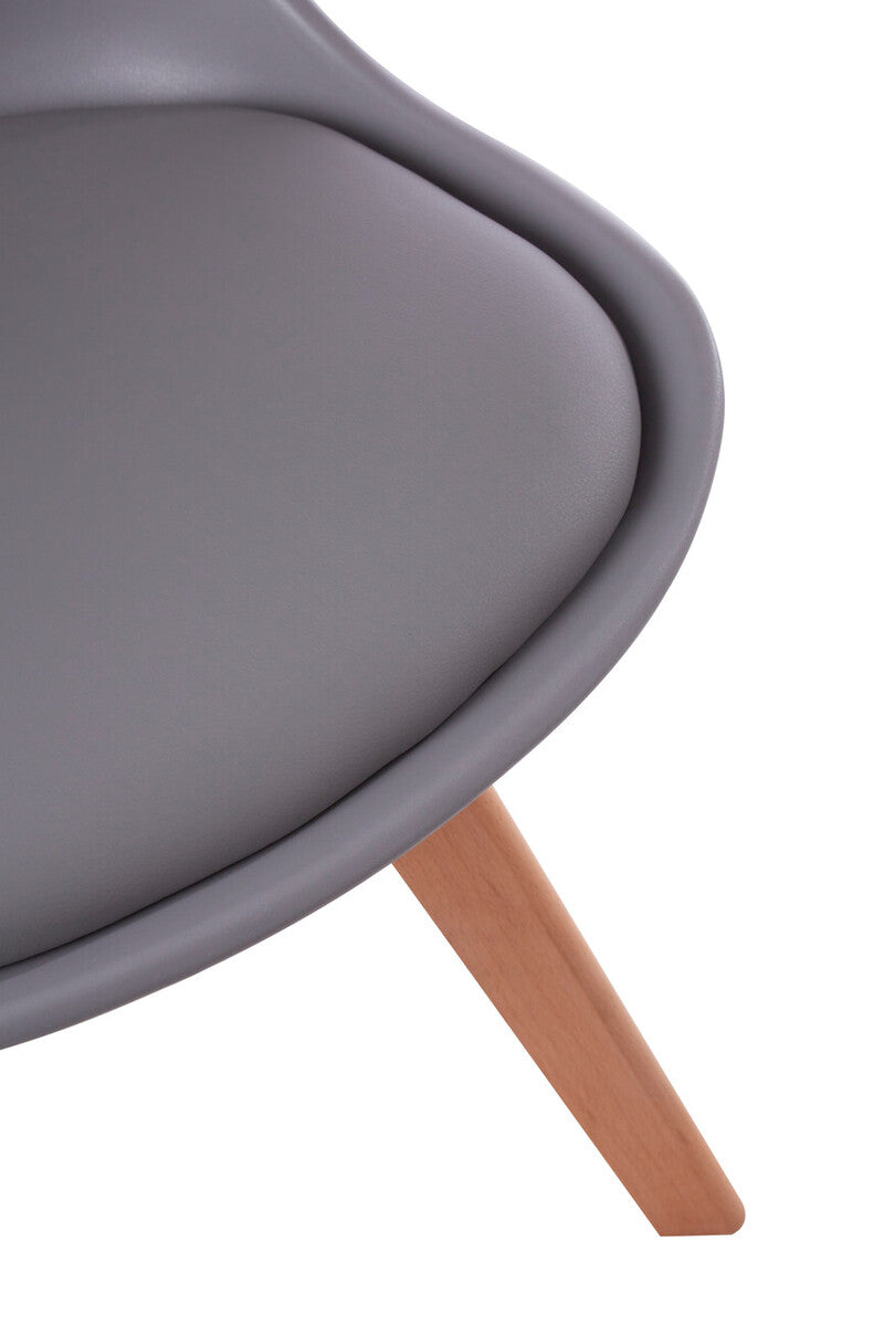 Stockholm Grey Chair With Cushion And Beech Wood Legs - Image 6