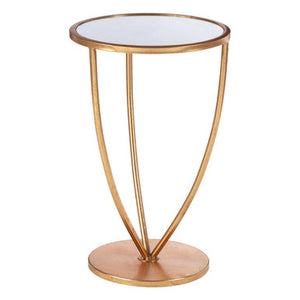 Marcia Mirror Top And Gold Frame Side Table