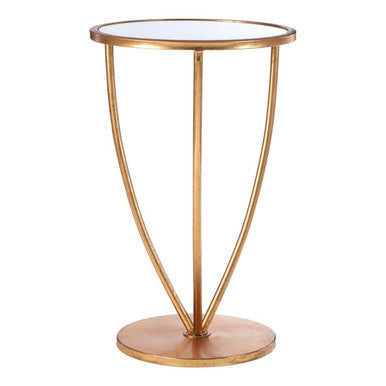 Marcia Mirror Top And Gold Frame Side Table