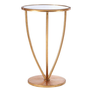 Marcia Mirror Top And Gold Frame Side Table