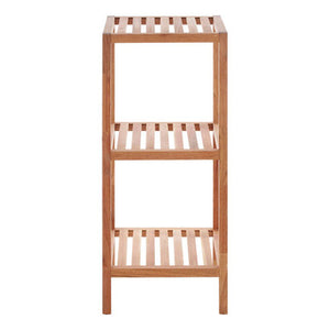 3 Tier Walnut Wood Bathroom Shelf Unit | Salon