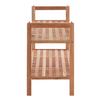 ARLA 2 Tier Grid Design Wooden Shoe Rack