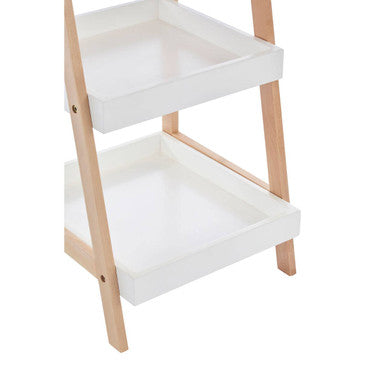 ARLA Four Tier Birch Wood Bathroom Shelf Unit
