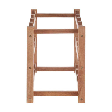 ARLA 3 Tier Walnut Wood Wine Rack