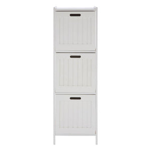 Salon White Wooden 3 Drawer Bathroom Cabinet