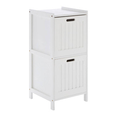 Salon white wood 2 Drawer cabinet
