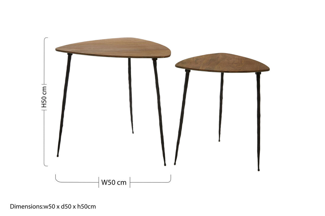 Gamelan Set Of 2 Nesting Side Tables - image 5