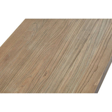 Natural Textured Recycled Elm Wood Console Table with Stainless Steel Legs, Menteng