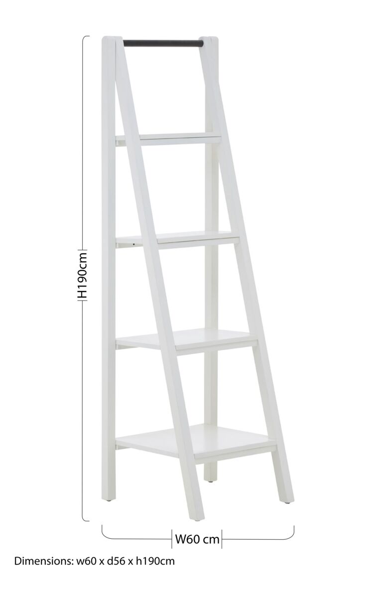 Dayak White 4 Tier Shelf Unit - image 8